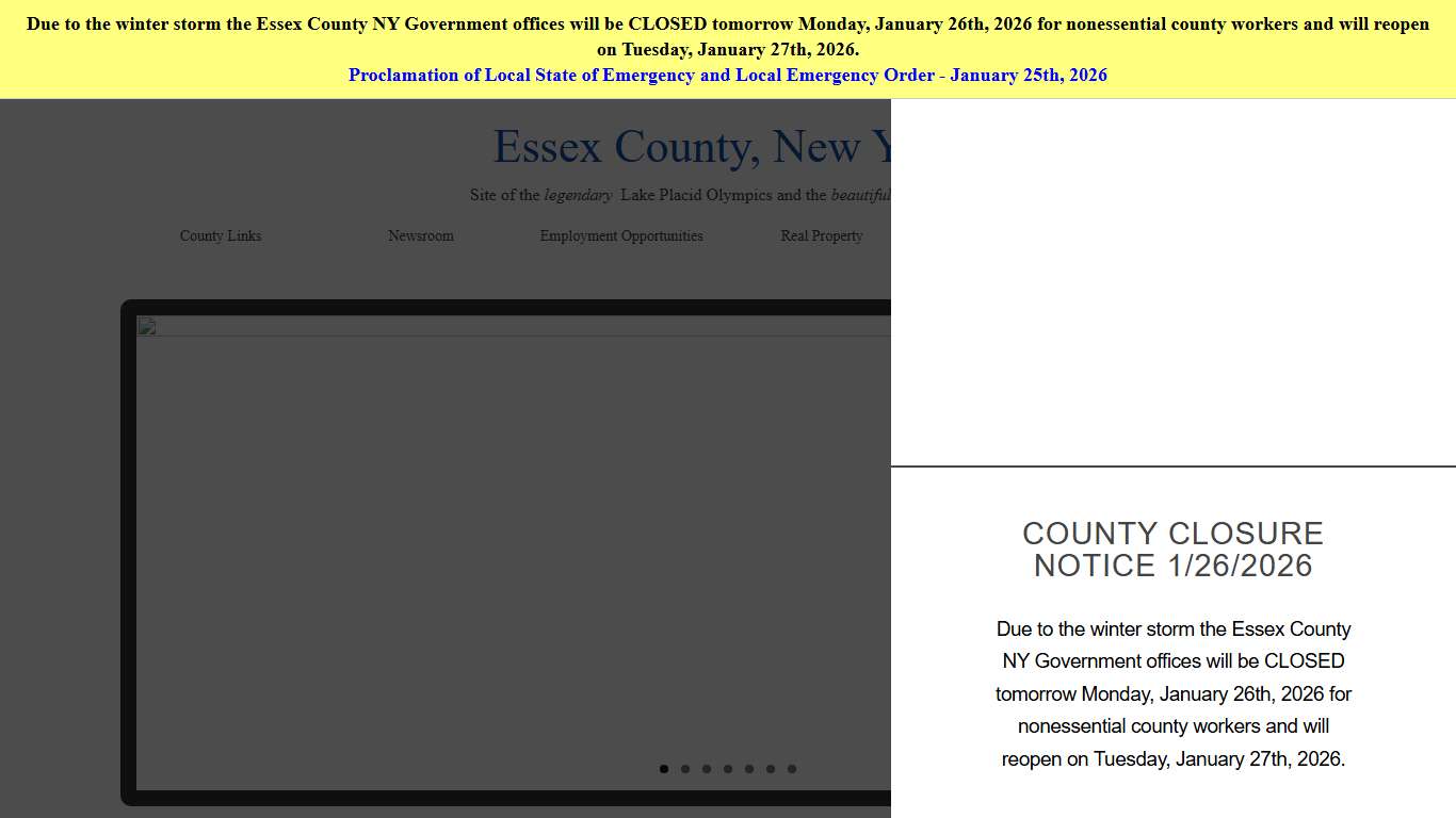Welcome to the Essex County Home Page - Essex County, New York